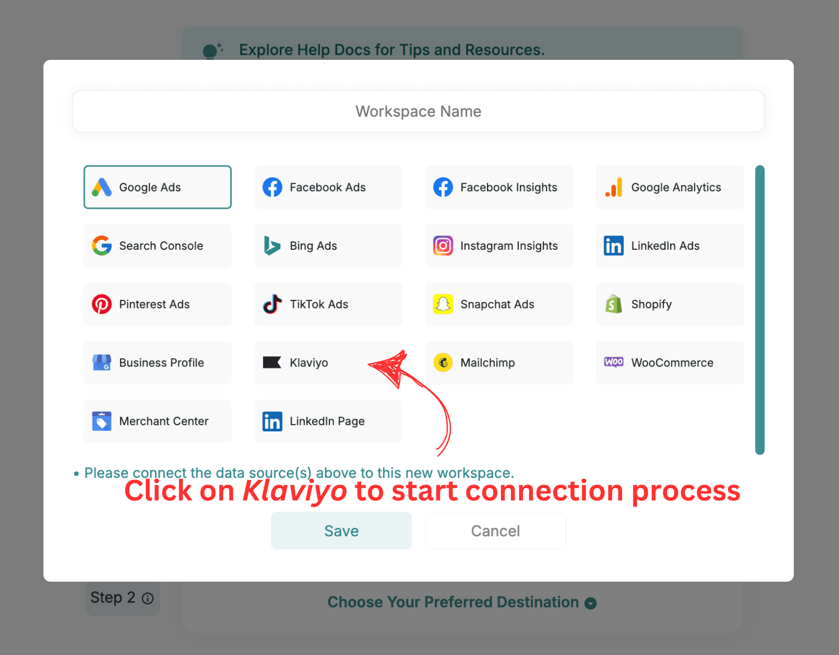 Start Klaviyo Connection Image