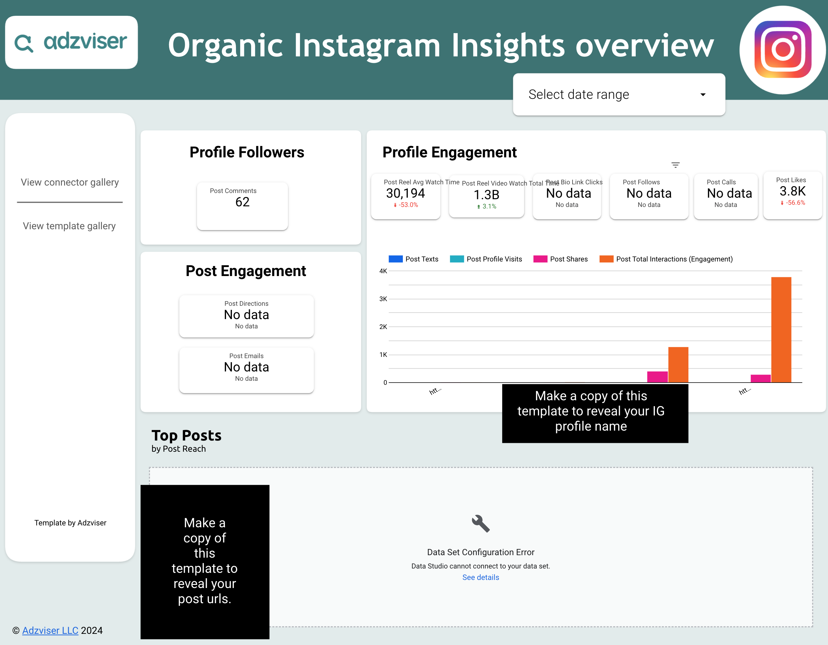 Organic Instagram Insights Overview preview